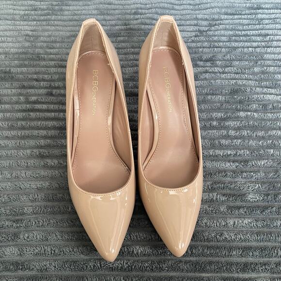 BCBGeneration Heidi Pumps Womens 7.5B Classic Pointed-Toe Heels Tan Pumps - Picture 3 of 7